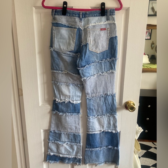 Zana Di Patch Work Flare Jeans - Picture 2 of 11